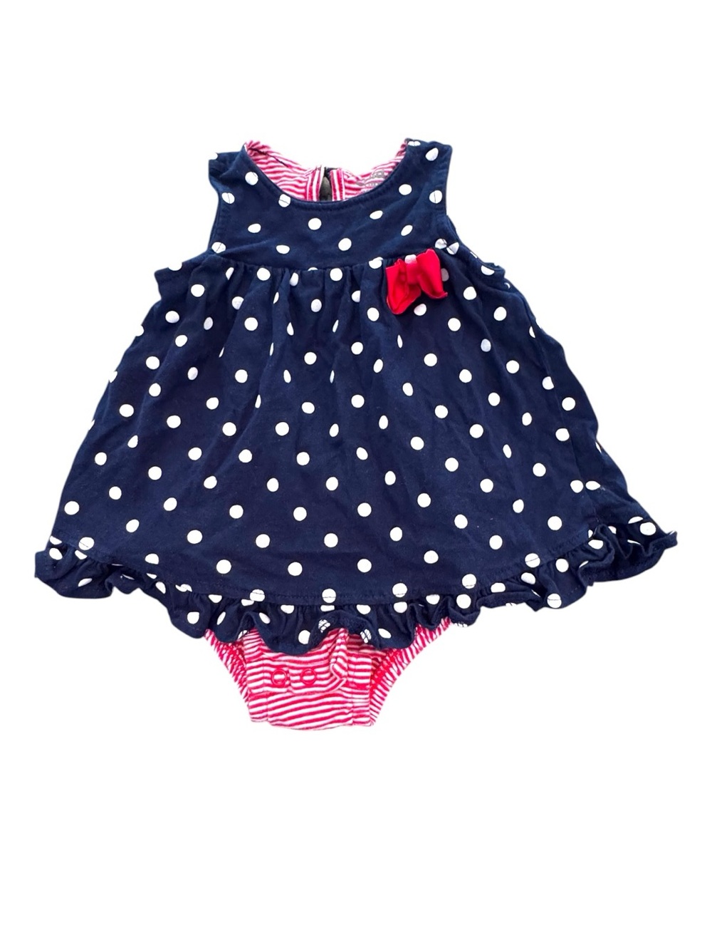 Carter's Child of Mine Baby Girls 6-9M Patriotic Tank Printed Sunsuit